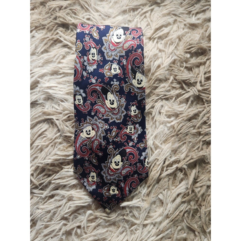 Vintage Disney Mickey Balancine Tie 100% Silk Made In Korea - Picture 2 of 6